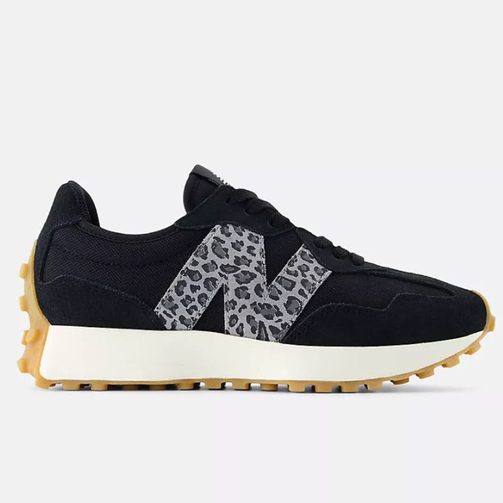 New Balance 327 Animal Print Casual Womens Sneakers Shoes Black Grey size 7 - Picture 2 of 6